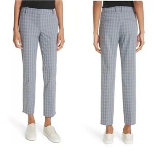 Theory Classic Skinny Pants McClair Plaid Black White Business Casual Women’s 12
